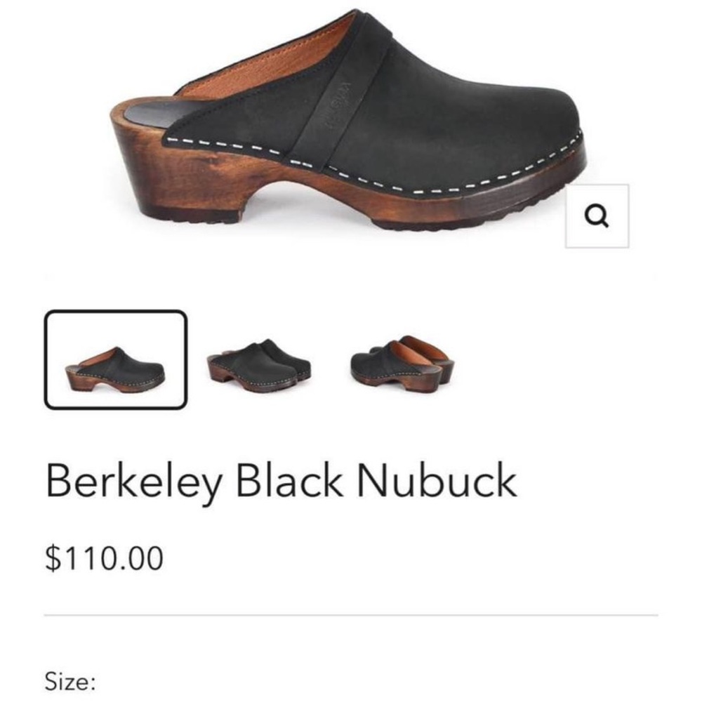 Maguba Swedish Clogs black nubuck size 39